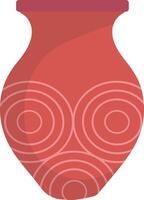 Ceramic Vase Illustration with Antique Design. vector