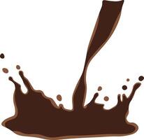 Chocolate Splash on White Background. Melting Chocolate vector