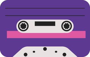 Retro Cassette Tape. Antique Radio Playback Cassette. in Vintage 90s Style vector