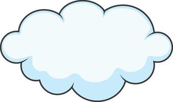 Cartoon Clouds on White Background. Cloudscape Element vector