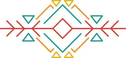 Aztec Dividers with Seamless Pattern. Ethnic Tribal Borders. Illustration on White Background vector