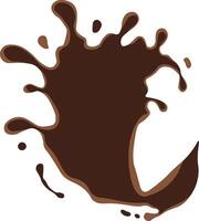 Chocolate Splash on White Background. Melting Chocolate vector