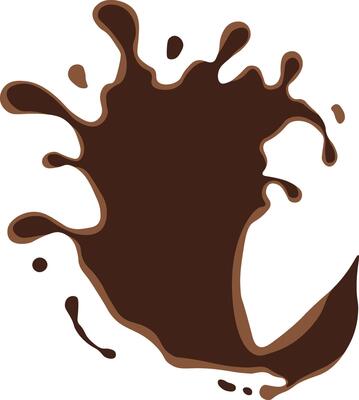 Chocolate Splash on White Background. Melting Chocolate