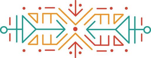 Aztec Dividers with Seamless Pattern. Ethnic Tribal Borders. Illustration on White Background vector