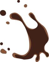 Chocolate Splash on White Background. Melting Chocolate vector