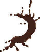 Chocolate Splash on White Background. Melting Chocolate vector