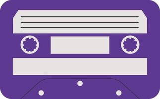 Retro Cassette. Antique Radio Playback Cassette. in Vintage 90s Style vector