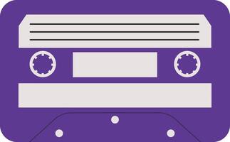 Retro Cassette. Antique Radio Playback Cassette. in Vintage 90s Style vector