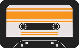 Retro Cassette Tape. Antique Radio Playback Cassette. in Vintage 90s Style vector