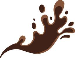 Chocolate Splash on White Background. Melting Chocolate vector