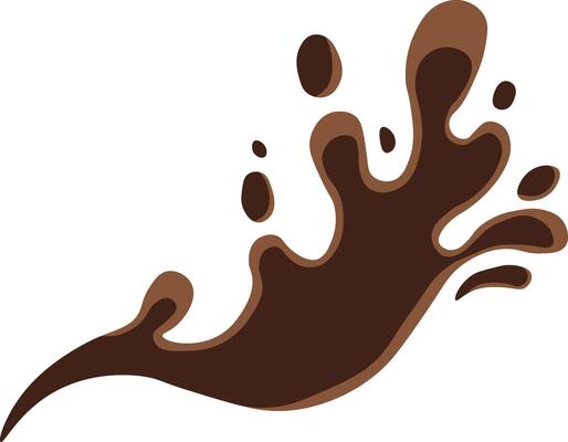 Chocolate Splash on White Background. Melting Chocolate