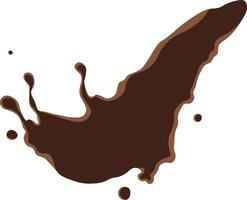 Chocolate Splash on White Background. Melting Chocolate vector
