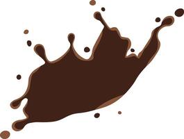 Chocolate Splash on White Background. Melting Chocolate vector