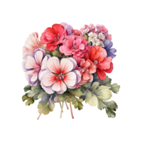 bouquet di fiori ad acquerello png