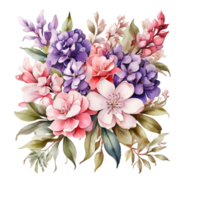 bouquet di fiori ad acquerello png