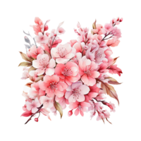 bouquet de fleurs aquarelle png