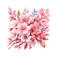 buquê de flores em aquarela png