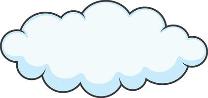 dibujos animados nubes en blanco antecedentes. Cloudscape elemento vector