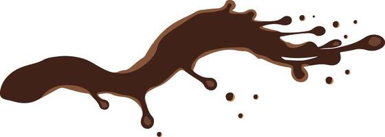 Chocolate Splash on White Background. Melting Chocolate vector