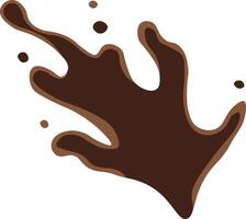 Chocolate Splash on White Background. Melting Chocolate vector