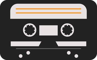 Retro Cassette Tape. Antique Radio Playback Cassette. in Vintage 90s Style vector