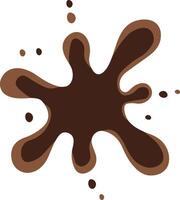 Chocolate Splash on White Background. Melting Chocolate vector