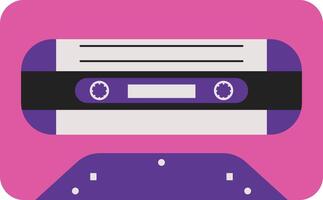 Retro Cassette Tape. Antique Radio Playback Cassette. in Vintage 90s Style vector