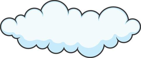 Cartoon Clouds on White Background. Cloudscape Element vector