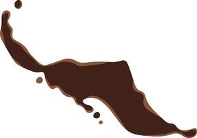 Chocolate Splash on White Background. Melting Chocolate vector