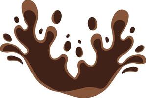 Chocolate Splash on White Background. Melting Chocolate vector