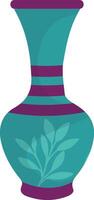 Ceramic Vase Illustration with Antique Design. vector