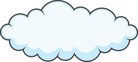 dibujos animados nubes en blanco antecedentes. Cloudscape elemento vector