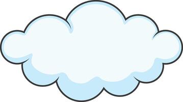 dibujos animados nubes en blanco antecedentes. Cloudscape elemento vector