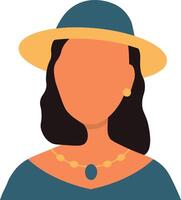 africano mujer avatar en blanco cara diseño. retrato usuario perfil. aislado ilustración vector