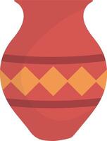 Ceramic Vase Illustration with Antique Design. vector