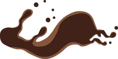 Chocolate Splash on White Background. Melting Chocolate vector