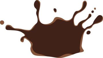 Chocolate Splash on White Background. Melting Chocolate vector