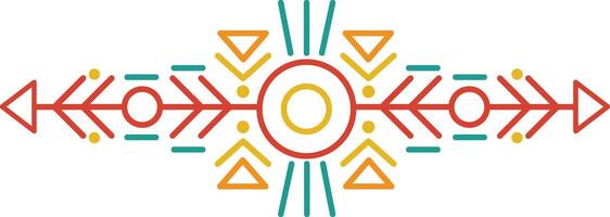 Aztec Dividers with Seamless Pattern. Ethnic Tribal Borders. Illustration on White Background vector