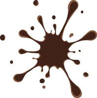 Chocolate Splash on White Background. Melting Chocolate vector