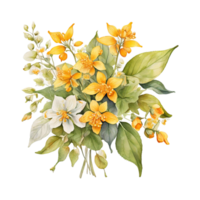 akvarell blombukett png