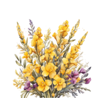 akvarell blombukett png