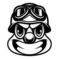 Clown Helmet Outline Version vector