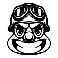 Clown Helmet Outline Version vector