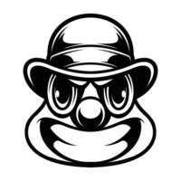Clown Bow Hat Outline Version vector