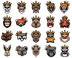 King Mascot Design Bundle vector