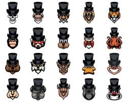 Top Hat Mascot Design Bundle vector