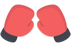 boxeo guantes plano icono aislado en blanco antecedentes. vector