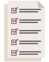 Check list flat icon isolated on white background. vector