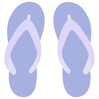 Pastel color flipflops icon isolated on white background. vector