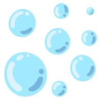 Soap bubbles cartoon illustration isolated on white background. vector
